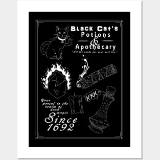 Black Cat's Potions and Apothecary Posters and Art